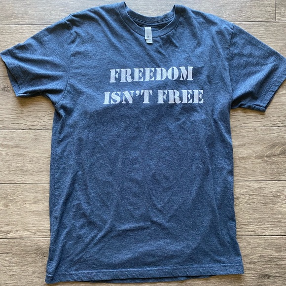 Next Level Freedom Isn’t Free American Flag Men’s T-Shirt - Picture 2 of 9